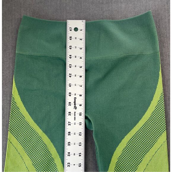 Fabletics Seamless Colorblock Leggings Womens L‎ Green High Rise Athletic Yoga - Picture 6 of 9